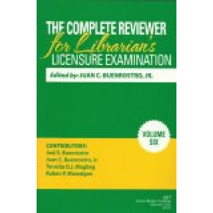 The Complete Reviewer for Librarian's Licensure Exam Volume 6
