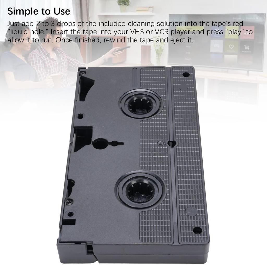 VHS Player Head Cleaner VCR Head Cleaner Wet Technology Reusable Safe Cleaning VHS Video Head Cleaner for VCR VHS Player