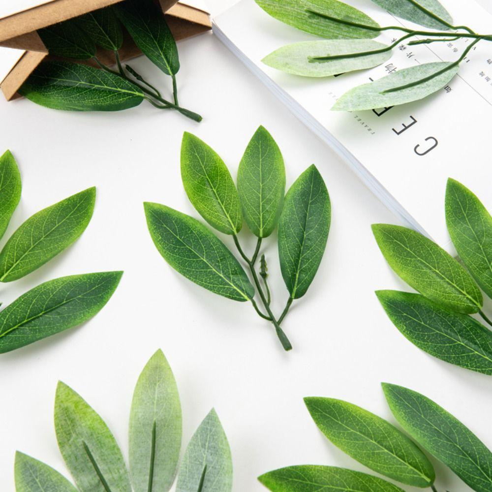 

Decor Office Wreath Bouquet Garland Artificial Leaves Fake Leaf Faux Flowers Silk Oleander Leaf