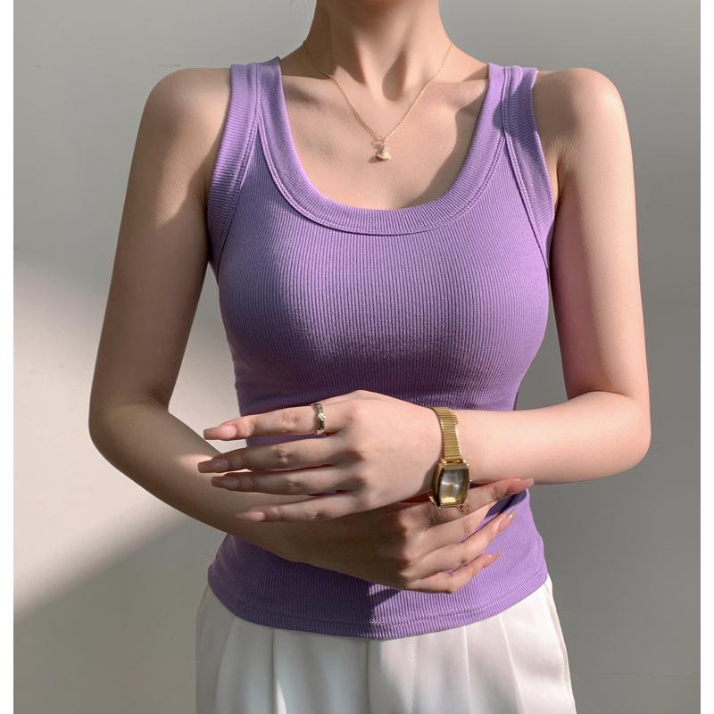 Women's Spicy Ribbed Knit Modal Tank Top - Spring & Autumn Layering Camisole