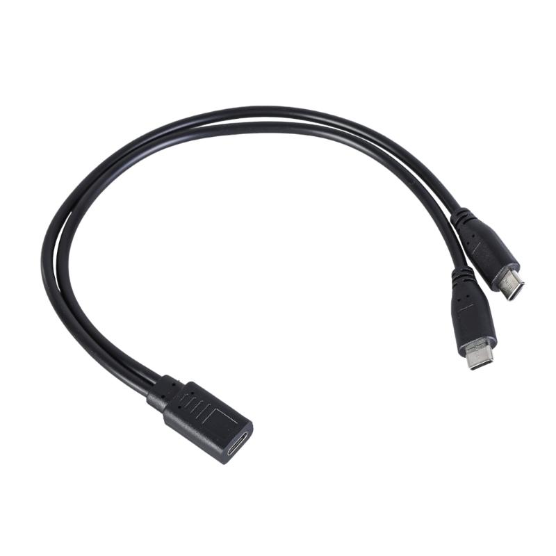 

Type C Female to Double Type C Male Splitter Cable Type C Power Cable, Charge Multiple Type C Gadgets from 1 USB Source 1