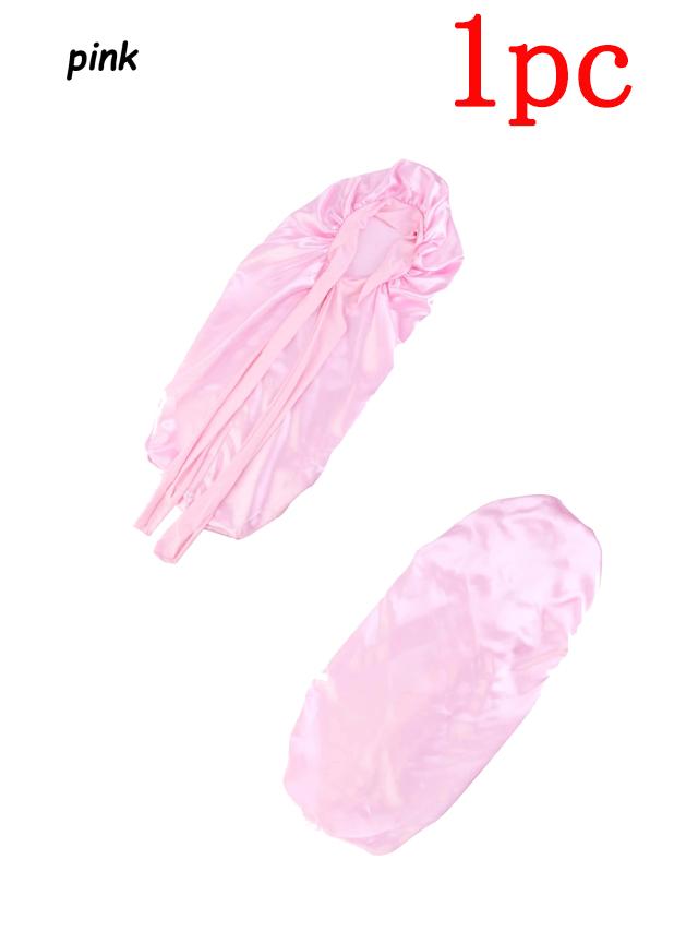 1/3pz Lunga Cuffia da Notte in Raso a Tesa Larga Morbido Cappuccio di Seta Avvolgimento per Capelli Cappuccio da Notte con Elastico Morbido Cappello per Acconciatura Avvolgimento per Capelli