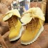 Plush Women Warming Boots Suede Outdoor Winter Feather Casual Shoes Durable Female Snow Boots Footwear zapotos mujer