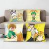 Digimon Takaishi Takeru Kissenbezug Milbenschutz-Kissenbezug Versteckter Reißverschluss seidiger kurzer Plüsch Sofakissenbezug