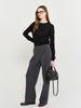 GENERALIDEA New Classic Minimal Two-Pleat Slacks [Charcoal] / Wbd3L11504