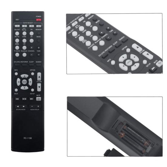 RC-1196 Remote Control Replacement for Denon AV Receiver Easy Setup Ergonomic Smart Chipset Home