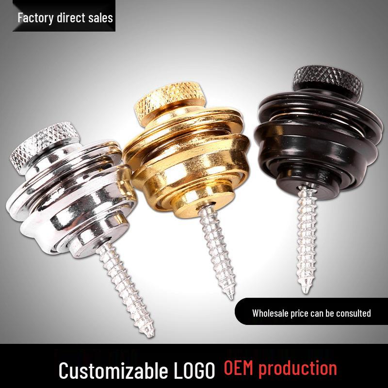 Anti-Slip Wooden Guitar Strap Button for Acoustic & Electric Guitars серебряный