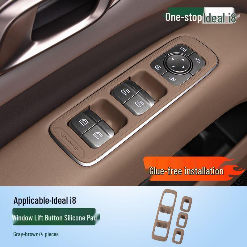 Ideal i6/i8 Car Door Window Button Pad Silicone Protective Sticker