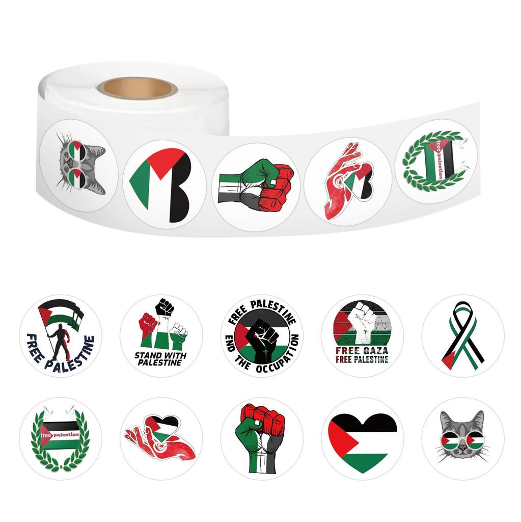 500 Adesivos de Amor e Paz Palestina: Decoração de Diário DIY e Adesivos de Selo para Crianças