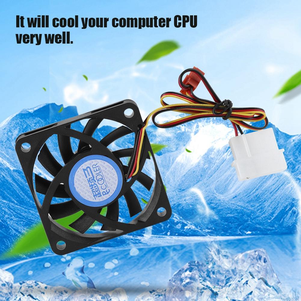 4Pin3Pin DC12V 6CM High Quality Mute CPU Heatsink Cooling Fan with 11 Blades