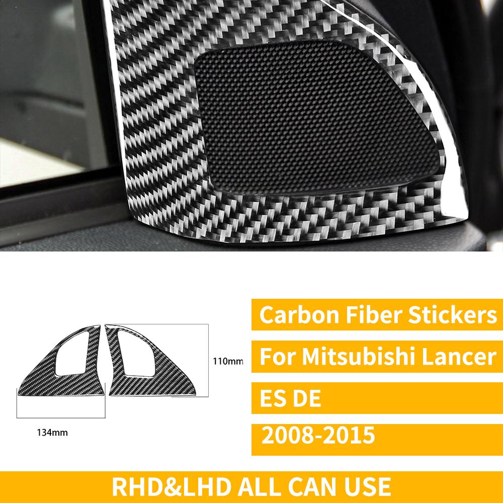 For Mitsubishi Lancer EVO X MR 2008-2015 Carbon Interior Trim Sticker Set Speedometer Window Lifting Storage Car Accessories