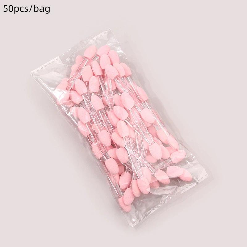 

50/100pcs 6.4cm Double-headed Eyeshadow Stick Sponge Disposable Eyeshadow Brush Small Portable Beauty Makeup Tool Brush Head