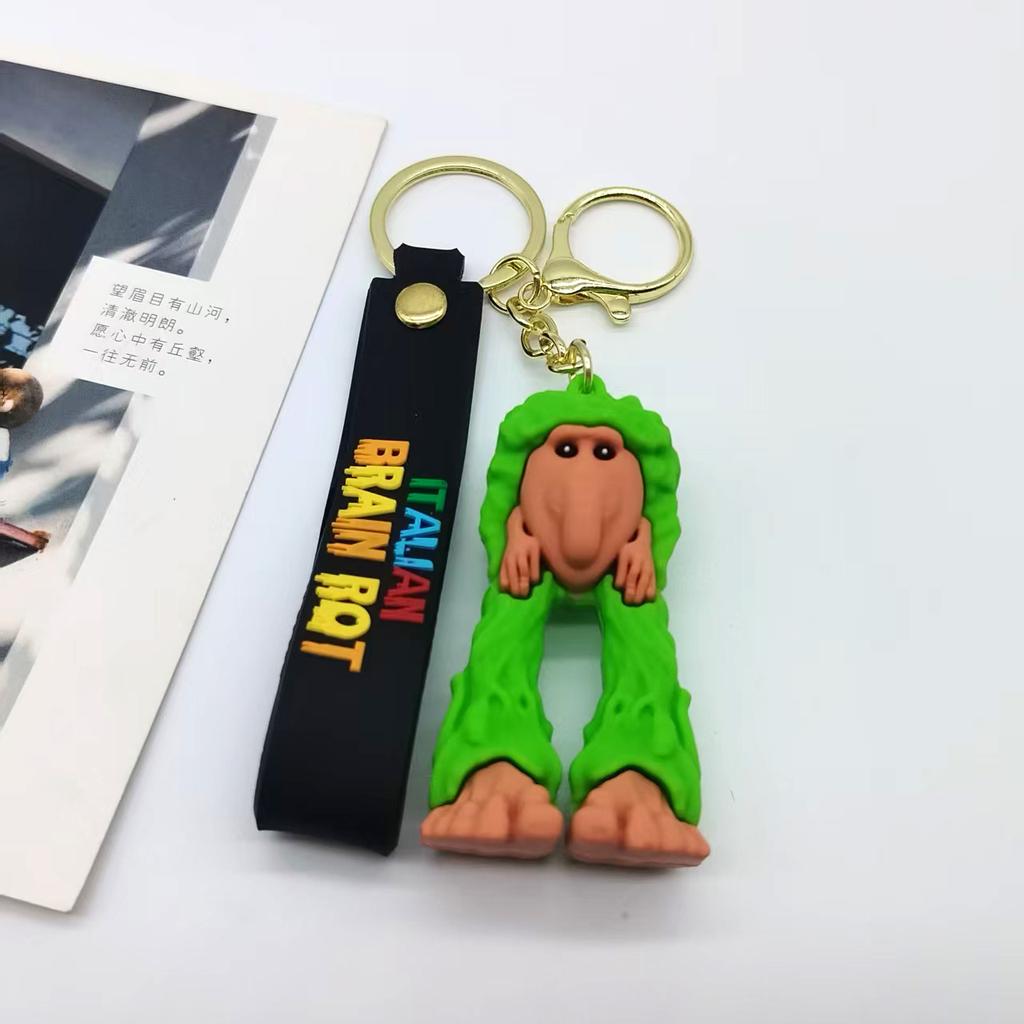 Wooden Stick Man Pendant Shanhaijing Keychain Funny Abstract Figure Blind Box Accessories