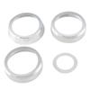 Car Interior Panel HIMARKLIF Aluminum Alloy Air Conditioner Dial Cover Engine Start Ring for Jimny JB64W JB74W Silver