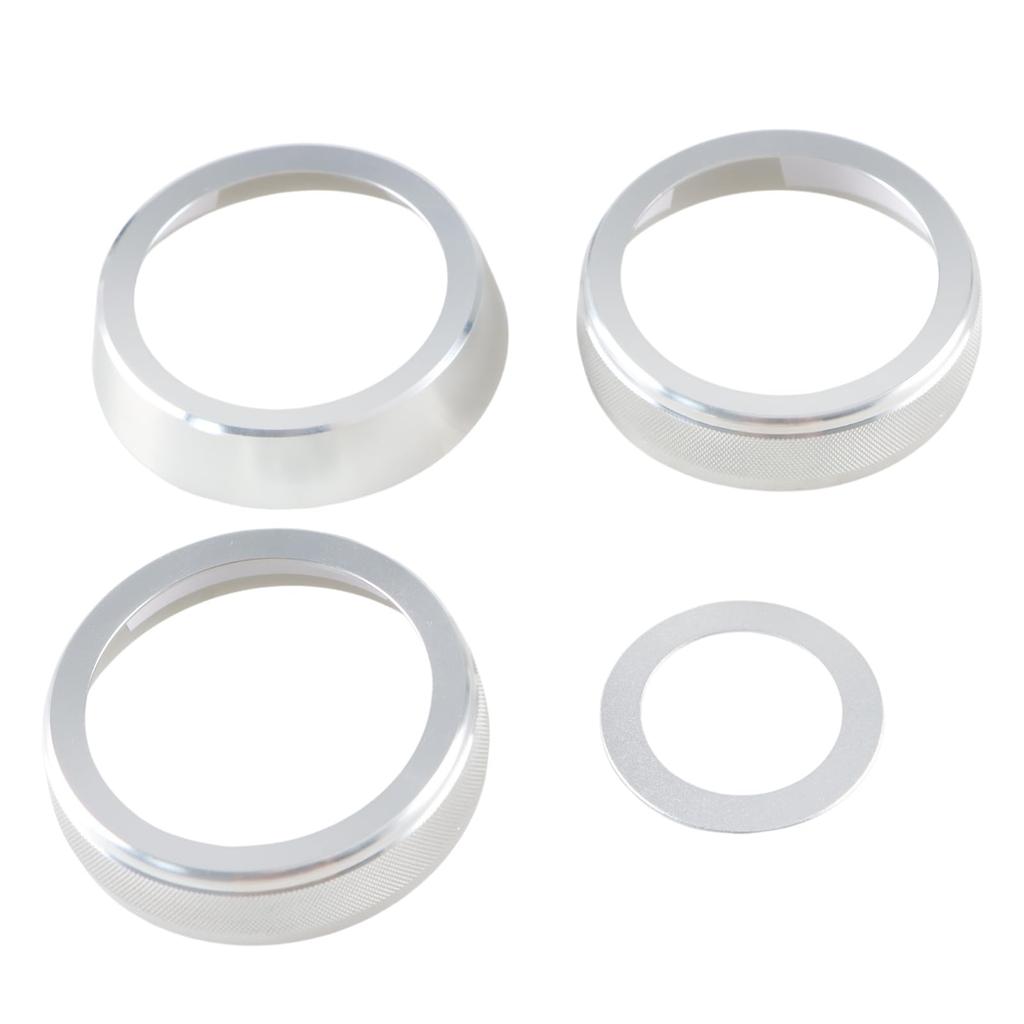 Car Interior Panel HIMARKLIF Aluminum Alloy Air Conditioner Dial Cover Engine Start Ring for Jimny JB64W JB74W Silver