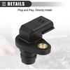 Motoforti CPS Sensor, Engine Camshaft Position Sensor, for Volvo XC60 2010, ABS, Metal, No.8658495, Black, 2pcs