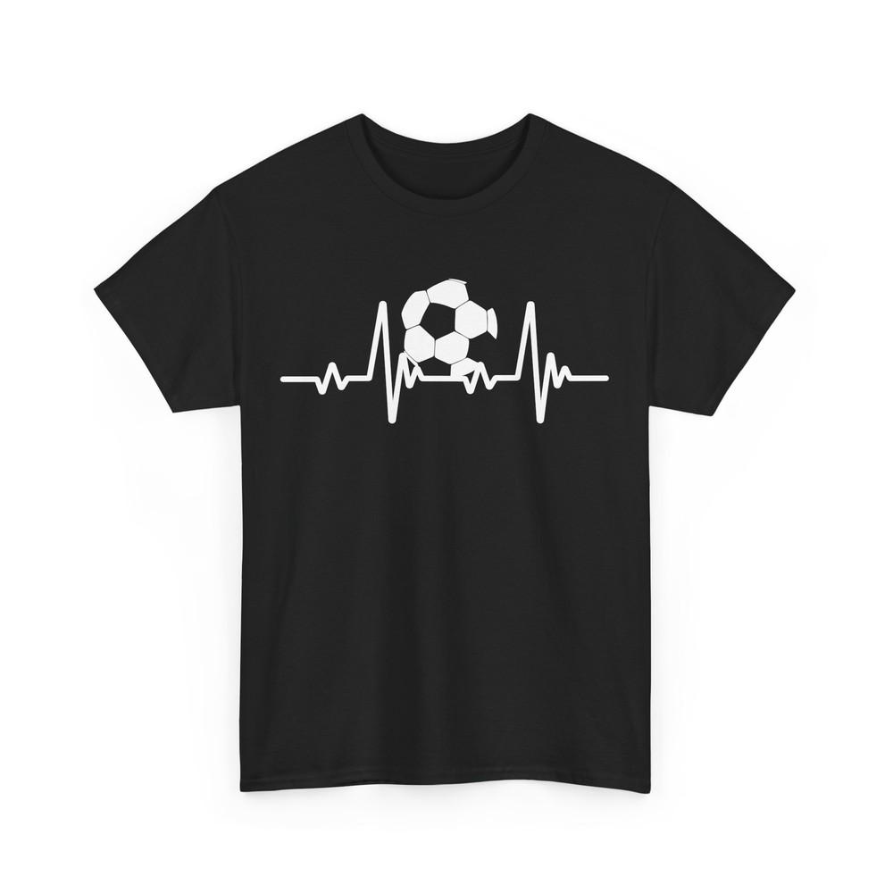 Soccer Ball Heartbeat T-Shirt, Soccer Sports Lovers Women Men Shirt