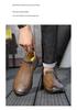 Men's Plus Size Leather Slip-On Shoes with Side Zipper - Lightweight, Breathable, and Handmade for Casual Wear