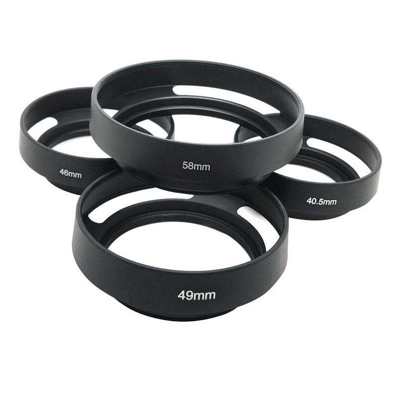 Lens Hood, Standard Vented Matte Surface Anti-Reflective Inside Hollow Lens Hood for Universal Camera Lens for Nikon Fujifilm