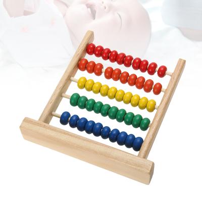 Holz Abacus Zähler Spielzeug 5 Reihen Mathematik Kinder Pädagogisches Intelligenz Perle Kind