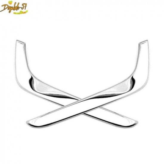 Chrome Front Fog Light Lower Cover Eyelid Trim For Honda CR-V CRV 2017 2018