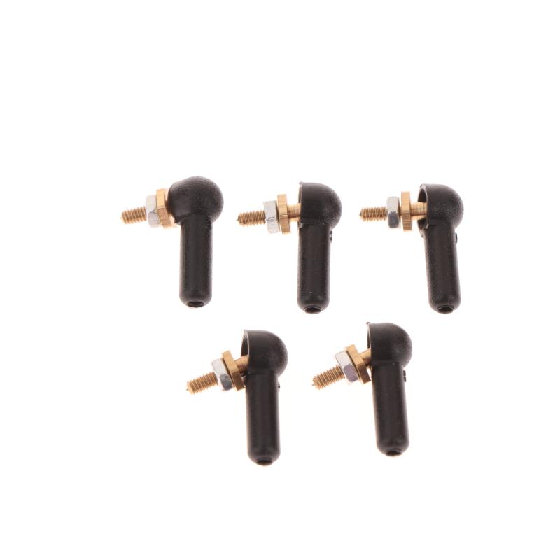 2/5Pcs L16/17Mm Rod End M2 M3 Ball Joint 2/3Mm Black Linkage Rod Ball Head Connector For Diy Rc Gasoline Boat Servo Spare Parts