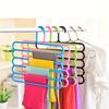 5-layer Pants Hanger Plastic Multi-Layer Pants Rack - Space-Saving, Anti-Slip, And Adjustable Design For Organizing Clothes, Scarves, And Accessories
