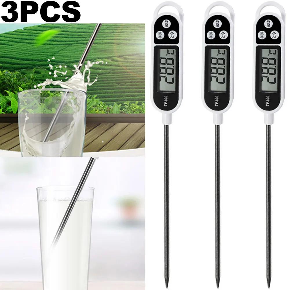 TP300 Digital Food Thermometer Instant Read Electronic Food Probe Digital Temperature Measuring Tool for Meat /Cooking /BBQ/Milk