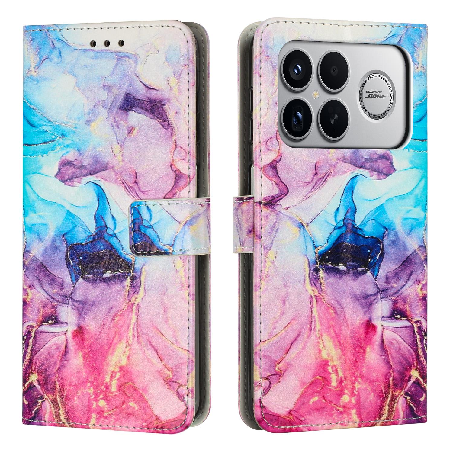 

For Xiaomi Redmi K90 Pro Max 5G/Xiaomi Poco F8 Ultra Stand Case Marble Pattern PU Leather Wallet Phone Cover