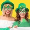 6pcs St. Patrick's Day Eyeglasses - Glittery Green Party Favors & Photo Props, Perfect for Celebrations, Photo Booth Props|Holiday Accessories