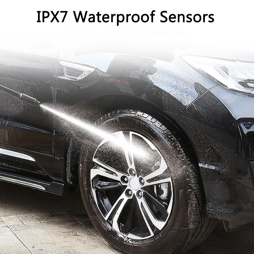 Car TPMS Automobile Accessories Tyre Temperature Monitor Tire Pressure Monitoring System 4 Sensors Solar/USB Powered Auto Security Alarm Systems