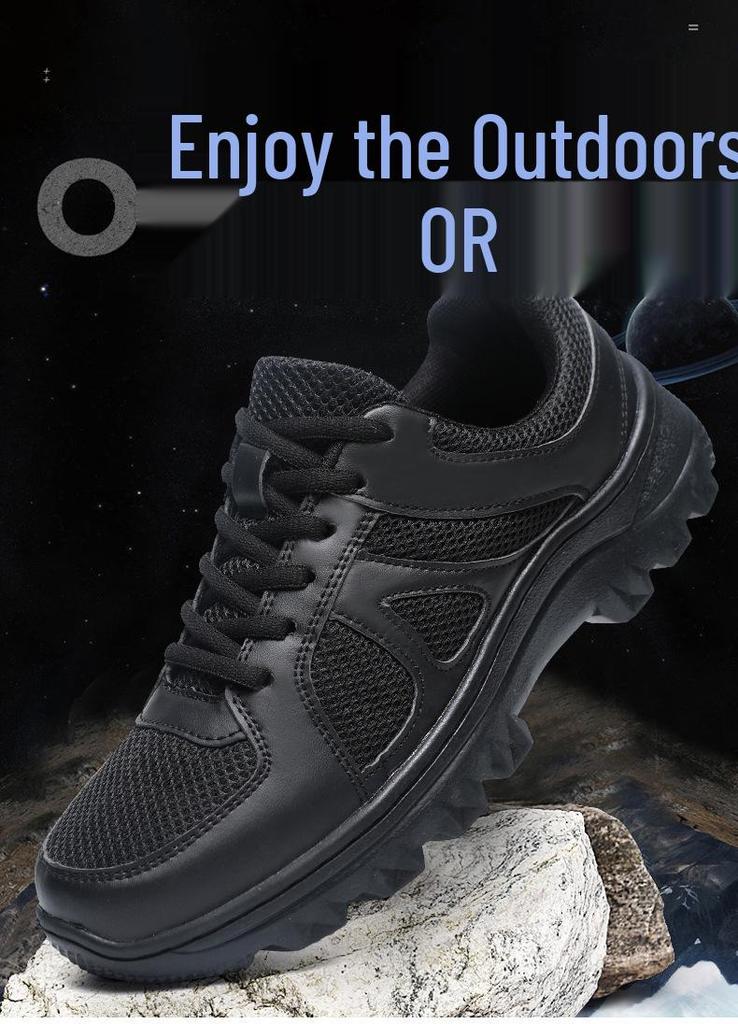 New Style Ultra-Light Black Outdoor Sports Shoes for Men & Women - Ideal for Hiking, Running, and Training
