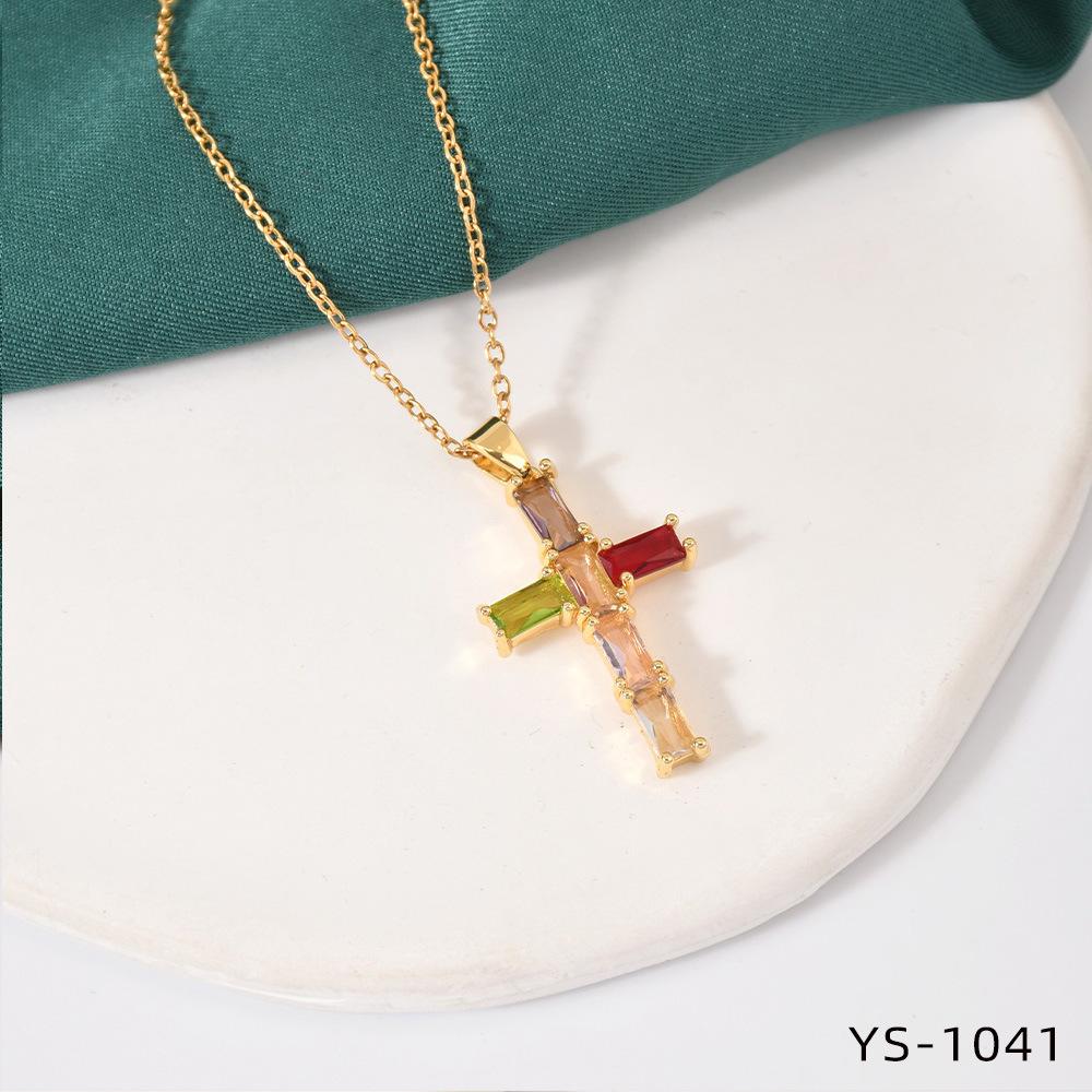 Fashion Trendy Titanium Steel Cross Necklace Women Luxury Versatile Accessory