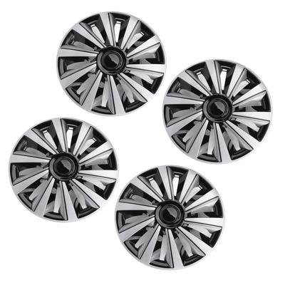 4Pcs 15in Hubcap Wheel Cover Sporty Look Protective Scratch Proof Wheel Rim Cover Replacement for