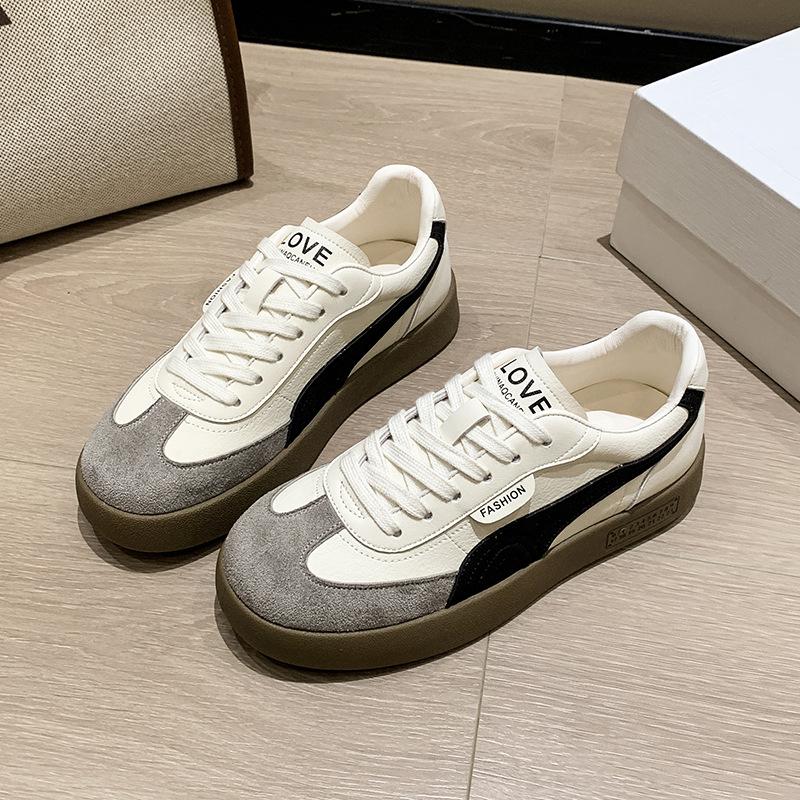 

Dexun shoes women s 2025 autumn and winter new product explosion thick-soled versatile casual Forrest Gump shoes sports little white board shoes women 35 чёрный