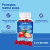 Docteat Melatonin Sleep Support Gummies – Dippin' Dots Strawberry Sunset Crème Flavor, Natural Sleep Aid Supplement (60 Gummies)