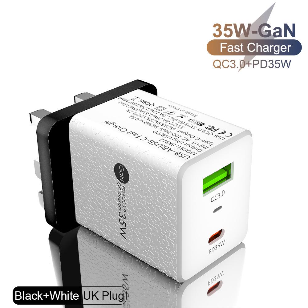 Gallium Nitride Super Fast Charger QC3.0+PD35W EU/UK/AU Plug