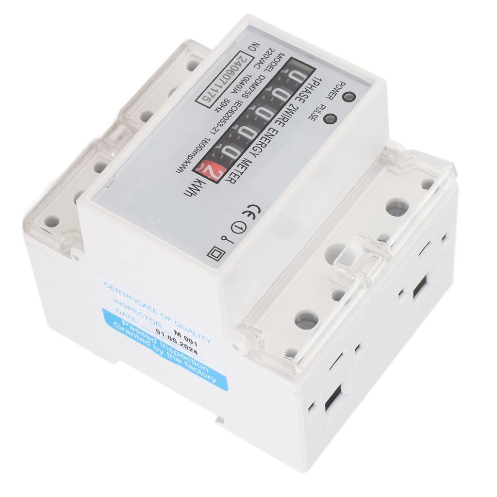 Single Phase 4P LED Din Rail Electricity Power Consumption Wattmeter Energy Mete DDM75S 10‑40A