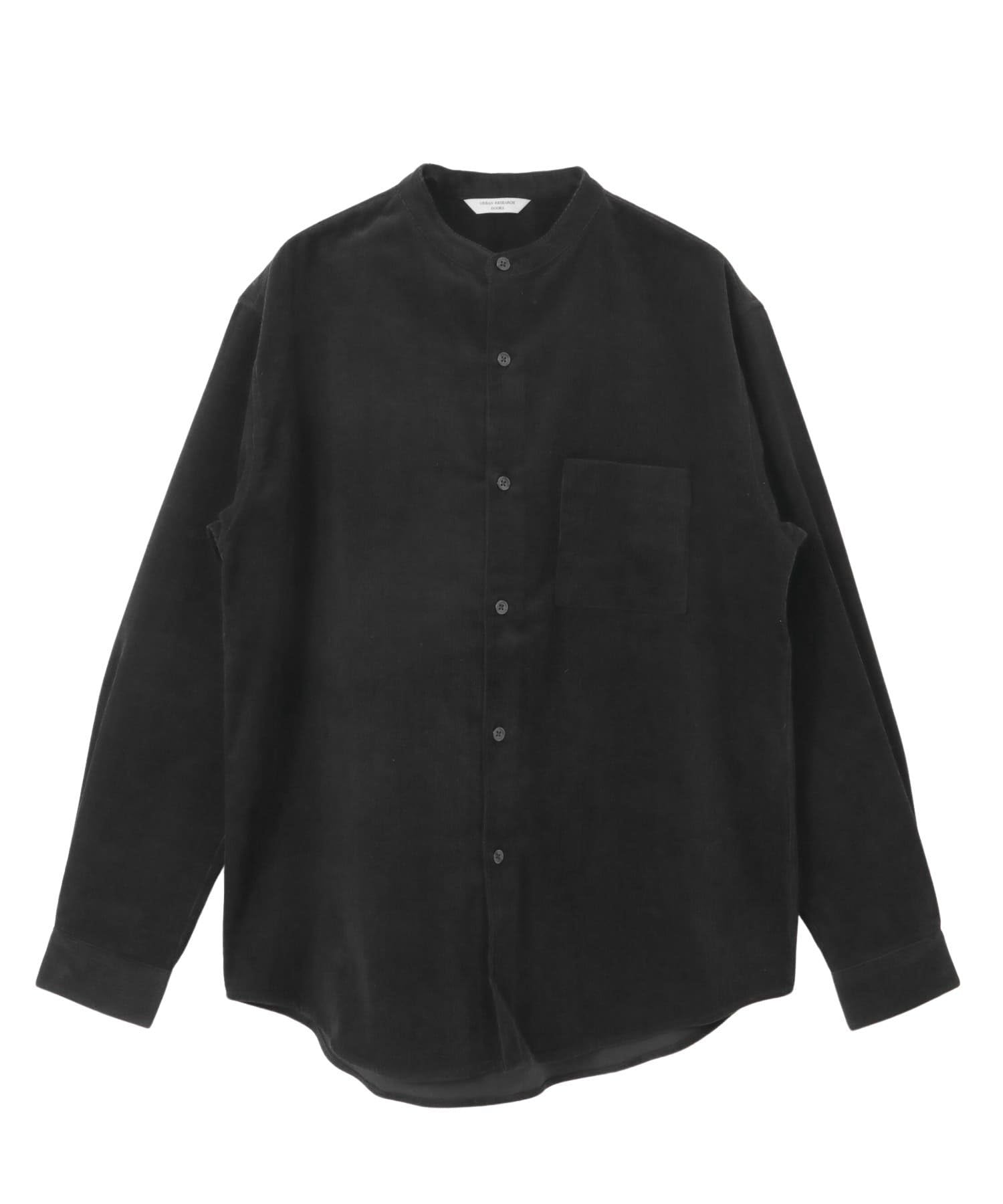 

Urban Research Doors UR TECH Corduroy Band Collar Shirt, Men s, Size DR47-13X703, Black, Medium