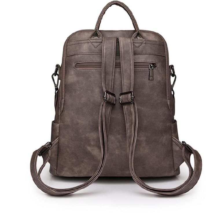 Women PU City Backpack Student School Bookbags Large Capacity Travel Backpacks