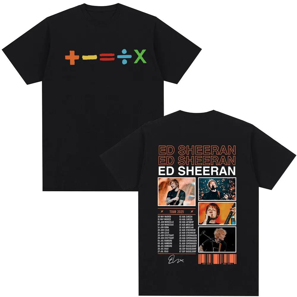 Ed Sheeran Tour 2025 T-shirt Men Women Clothing Fashion Hip Hop T Shirts Casual Short Sleeve T Shirt Tops Streetwear