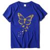 O Neck Loose Women Tshirt Ladies Tee Shirt Tops Clothes Camisetas Mujer Golden Butterfly Print Women T Shirt Short Sleeve