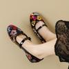 Fashion Designer Paillette Flower Ballets Shoes Ladies Belt Buckle Mary Janes Woman Soft Soled Flats Loafers Traf Gold Ballerinas Femme