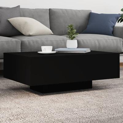 Vidaxl Coffee Table With LED Lighting, Black, 85X55X31 Cm