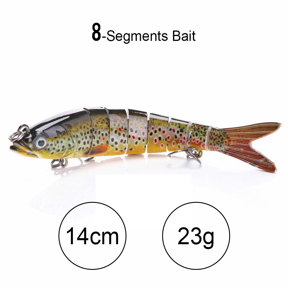 10cm 10g Sinking Crankbaits Fishing Lure 10-segments Wobbler Hard Artificial Bait For Pike Fishing Accessories Swimbait