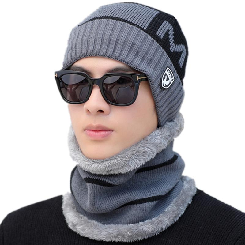Nuovi cappelli invernali per uomo moda set caldo casual caldo cappello lavorato a maglia berretto da esterno cappello berretto