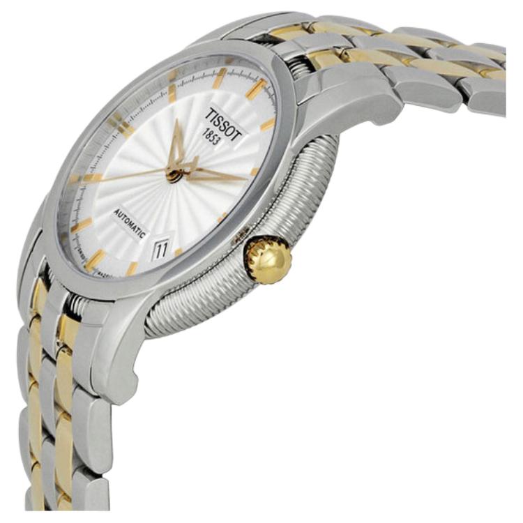 Tissot Automatik Mechanisches Uhrwerk 30m Wasserdichtigkeit Herrenuhren Uhr 41mm Silbernes Zifferblatt T97.2.483.31
