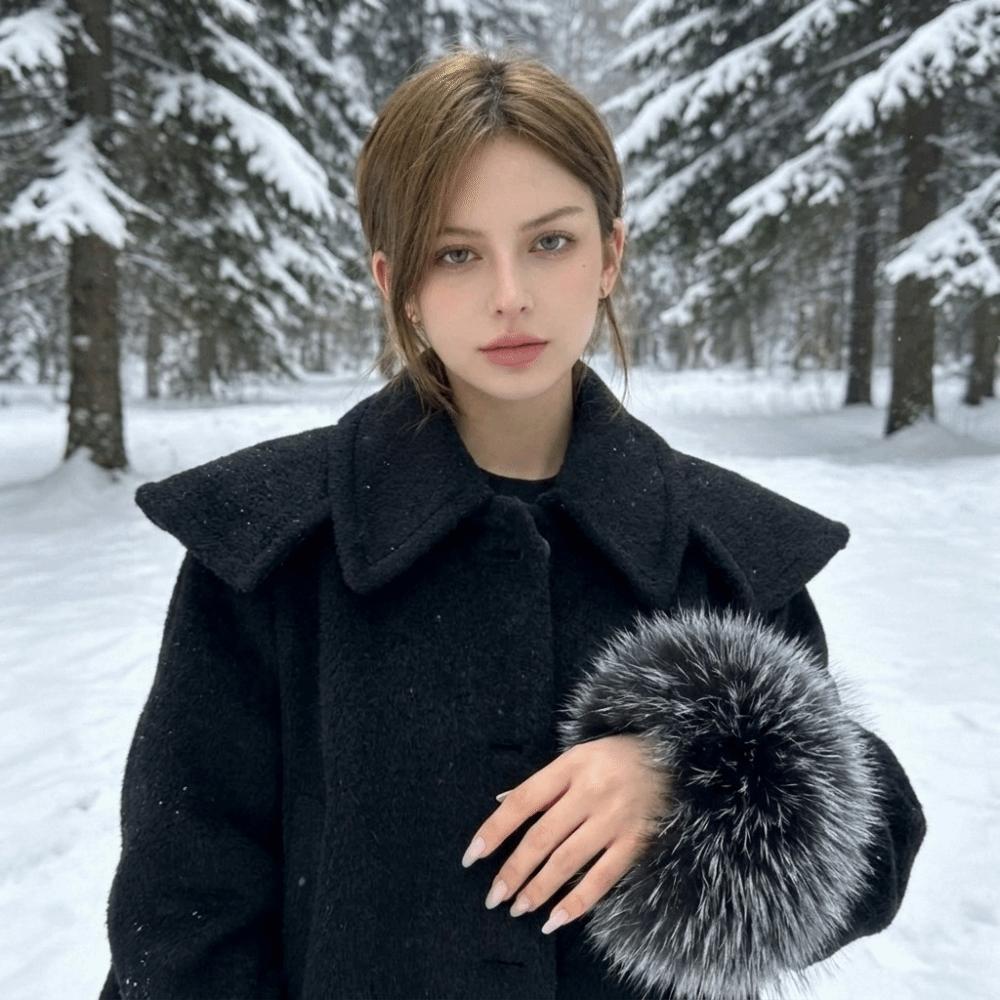 Soft Faux Fur Wrist Cuffs Keep Warm Plush Sleeve Covers Arm Warmer Sleeves Autumn Winter