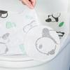 10Pcs Disposable Printing Toilet Seat Cover Portable Travel Hotel Bathroom Toilet Mat Pads Waterproof Toilet Cover