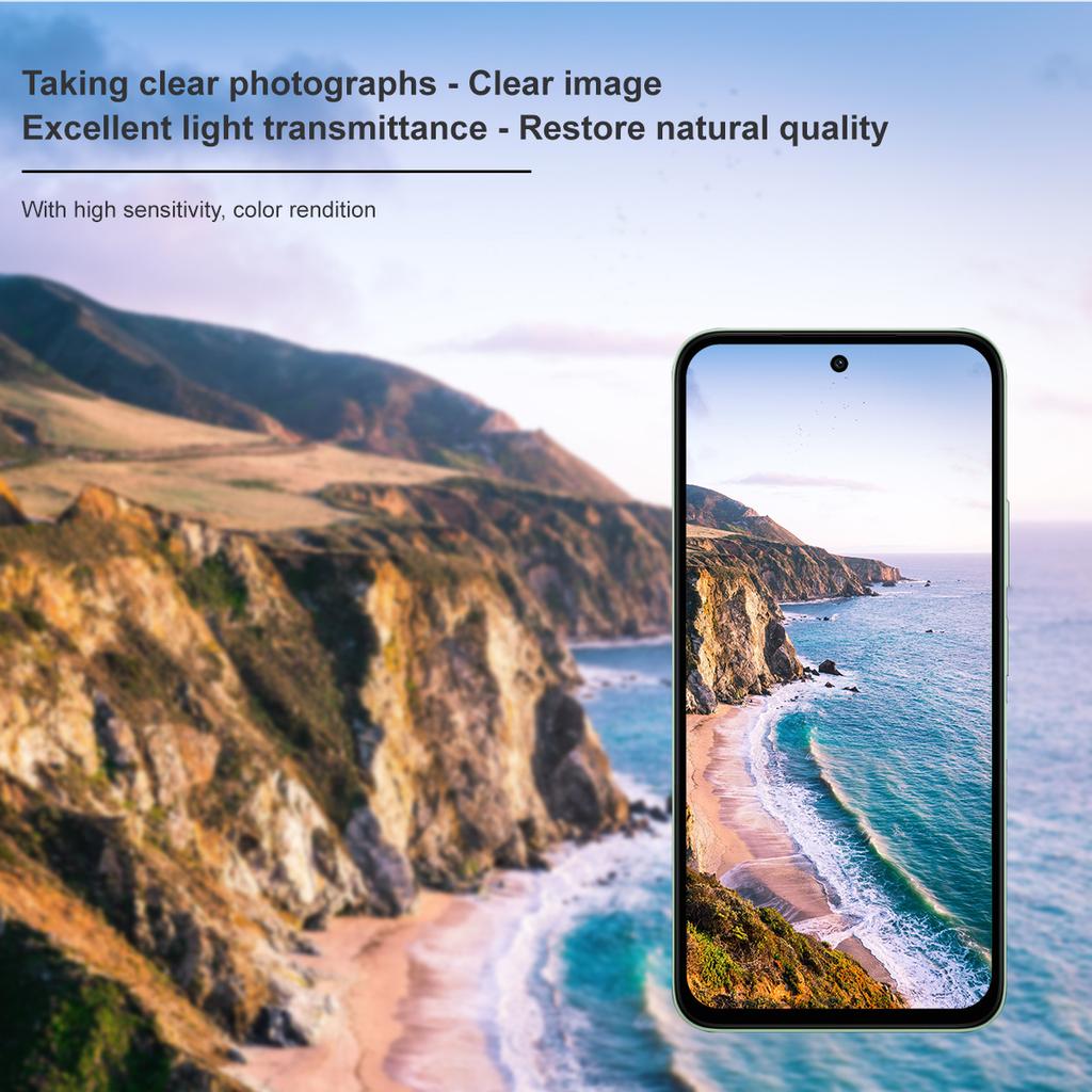 For Redmi 15 4G 5G Glass IMAK High Definition Glass Lens Film Svart Versjon
